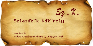 Szlezák Károly névjegykártya